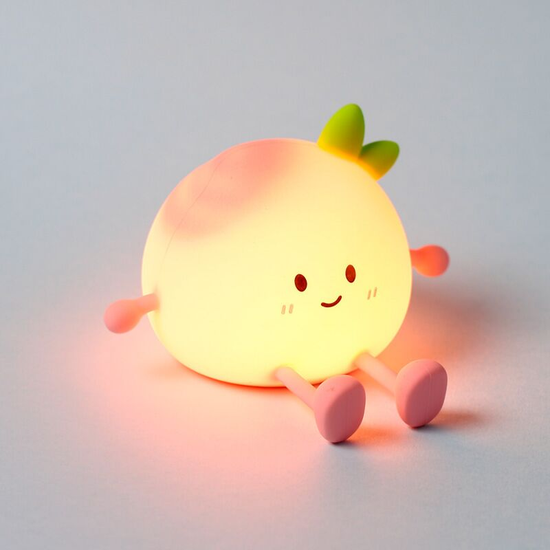 Foodiemals Night Light & Stand Peach