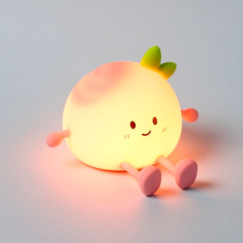 Foodiemals Night Light & Stand Peach