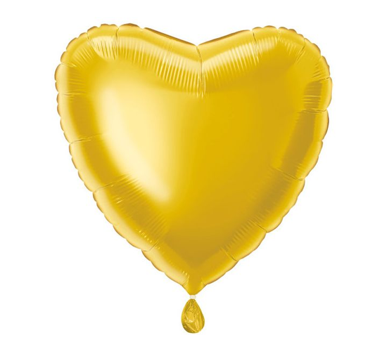Unique 12 Pack Foil Balloon Classic Gold Heart 18