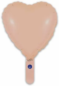 Oaktree 5 Pack Foil Balloon Matte Nude Heart 9