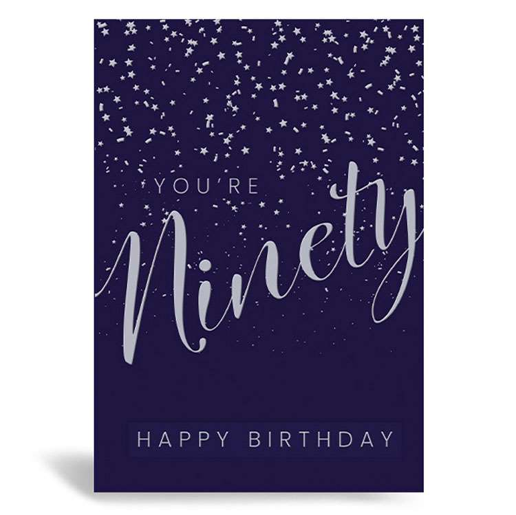 Prelude Pzazzle C50 Birthday Age 90 6pk