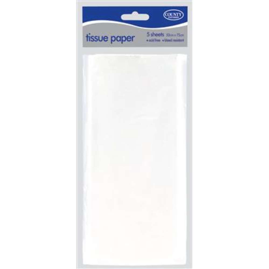 Tissue Paper White 50x75cm (12x10pk)