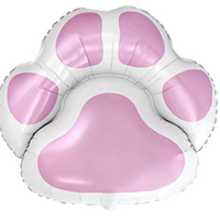 Pink Paw Print 30" Large Shape Foil Balloon
