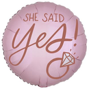 Anagram Foil Balloon 18" Round Blush Wedding