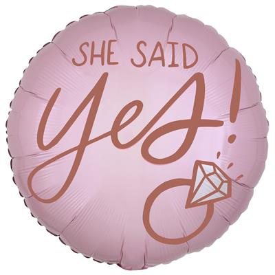 Anagram Foil Balloon 18" Round Blush Wedding