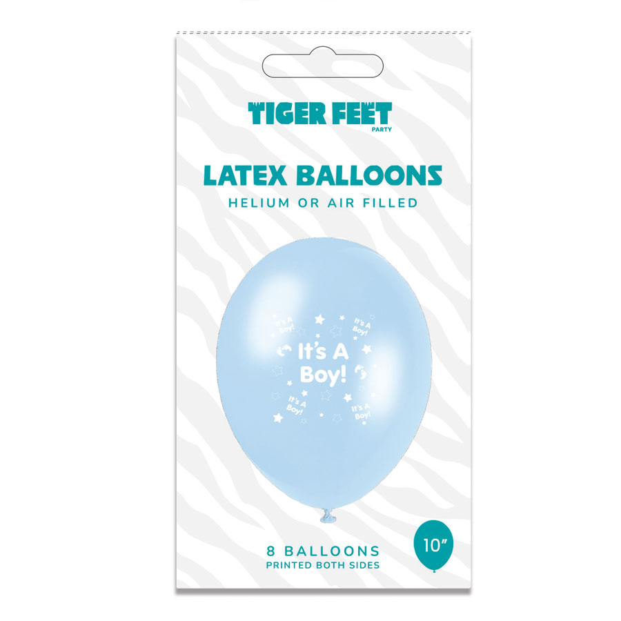Tiger Feet Birth Congratulations 10" 6x8pk