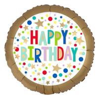 Anagram Gold Marquee Dots 18" Foil Balloon