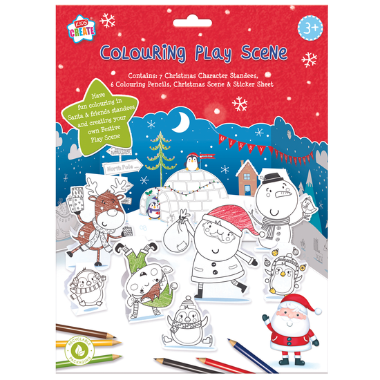 Christmas Colour-In Play Scene
