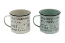 Two Sifcon Potting Shed mugs with garden-themed designs, ceramic cups ideal for gardening enthusiasts and coffee lovers.