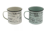 Two Sifcon Potting Shed mugs with garden-themed designs, ceramic cups ideal for gardening enthusiasts and coffee lovers.