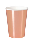 Rose Gold Foil 12oz Cups 8pk