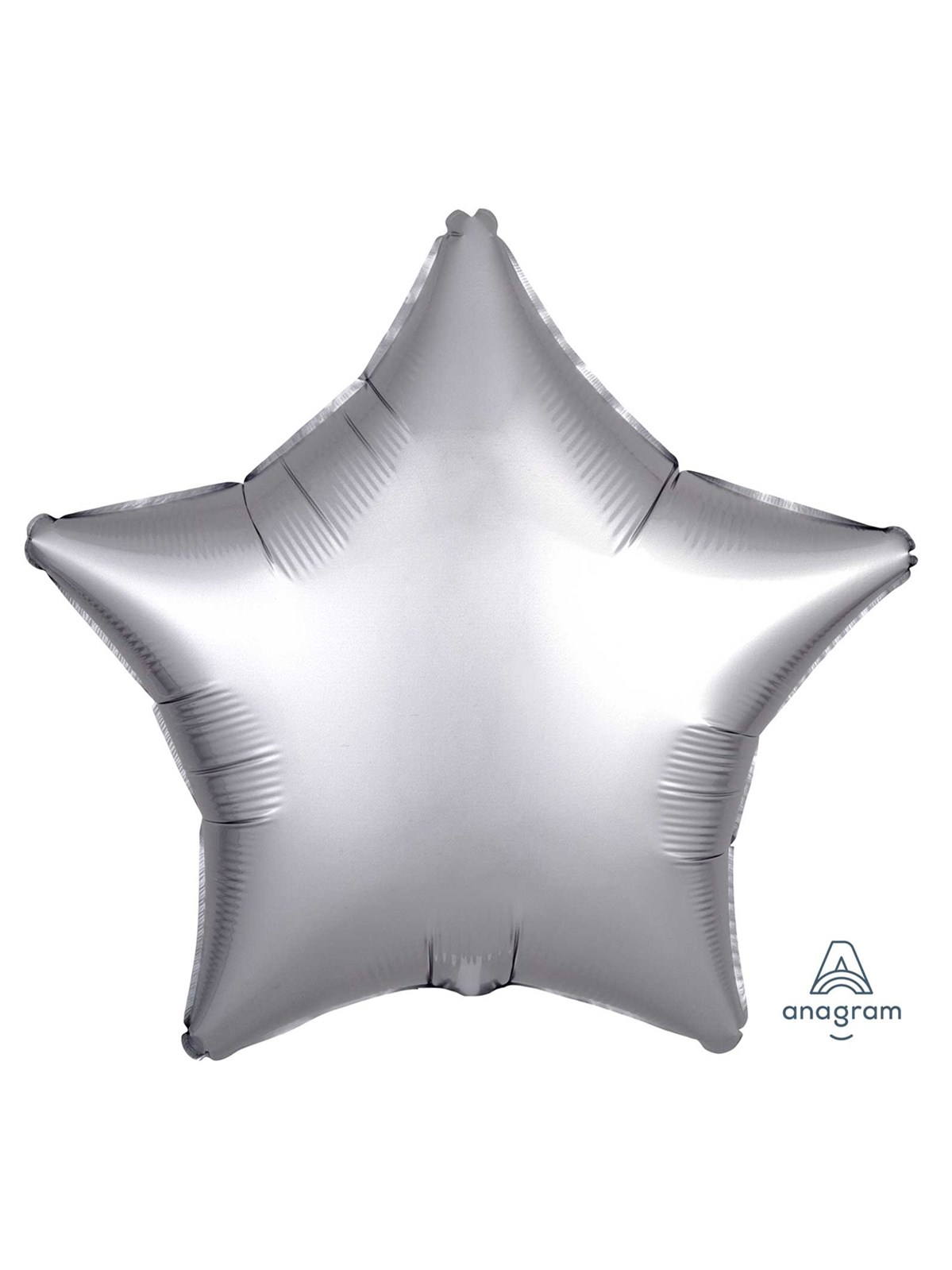 Anagram Satin Luxe Platinum Silver 18" Star Foil