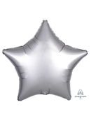 Anagram Satin Luxe Platinum Silver 18" Star Foil