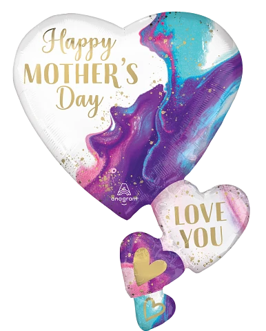 Anagram Mother's Day Marble 30" Foil Balloon