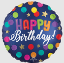 Anagram Blue Confetti Birthday 18" Foil Balloon