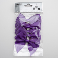 Italian Options 6 Pack Ribbon Bows Purple 10cm