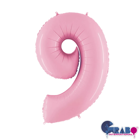 Grabo Foil Balloon Pastel Pink 26" Number 9