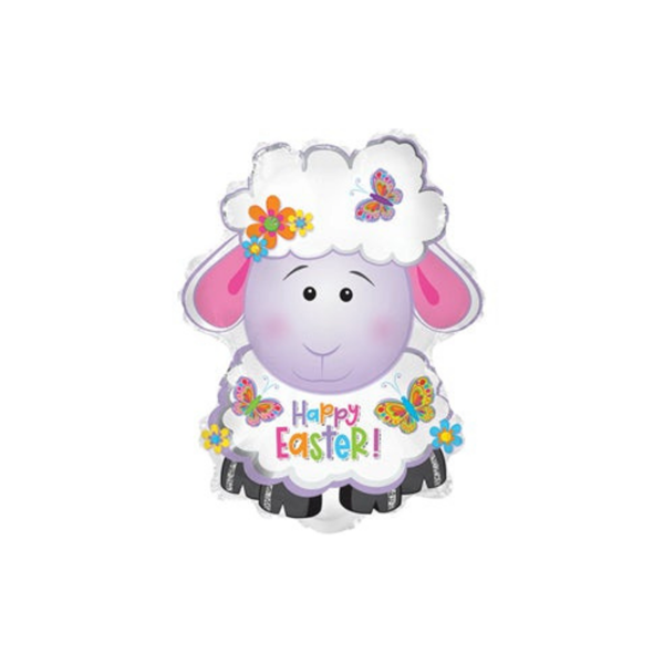 Happy Easter Lamb 12" Mini Shape Foil Balloon