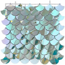 Oaktree Sequin Wall Panel Iridescent Mermaid 30cm