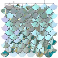 Oaktree Sequin Wall Panel Iridescent Mermaid 30cm