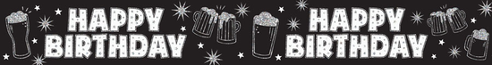Happy Birthday Beers Banner 2.6M 6pk