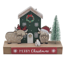 Standing Plaque Highland Cow Green House