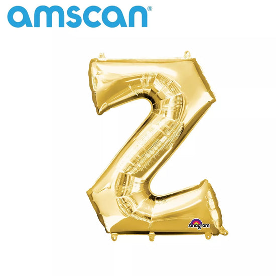 Anagram Foil Balloon Gold 16" Letter Z