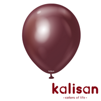 Kalisan Mirror Burgundy 18" Latex Balloons 25pk