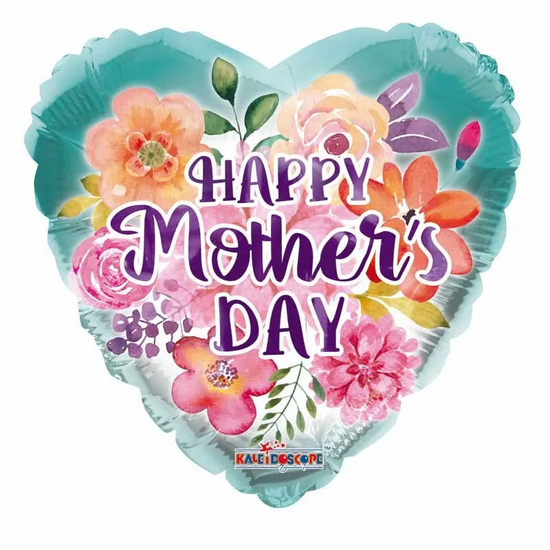 APAC Foil Balloon Mother's Day Turquoise Heart 18