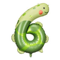 PartyDeco Foil Balloon 34" Number 6 (Air Fill)