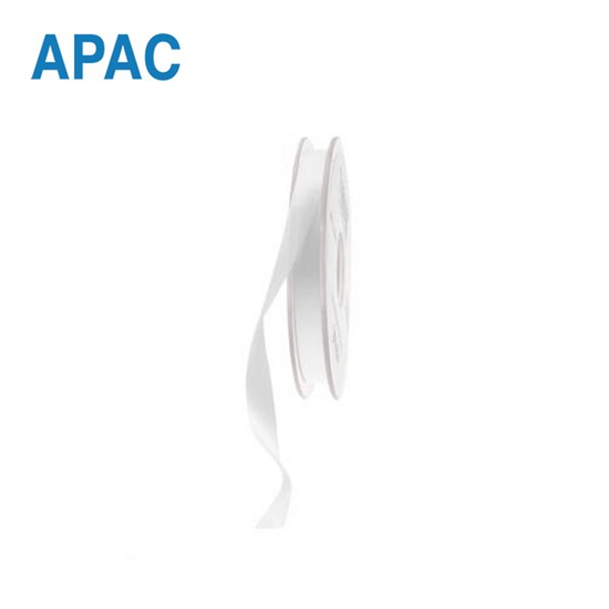 APAC Ribbon Satin White 10mm x 20M