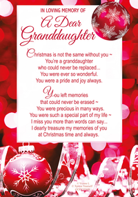 Xpress Yourself Memorial Xmas Granddaughter 6pk