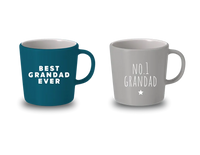 Grandad Mugs Blue/Grey 9.5x9cm 2pk