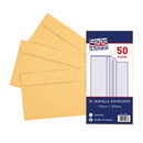 Pukka Pads 50 Pack Envelopes Gummed Manilla DL