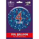Age 4 Blue 18" Foil Balloon