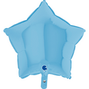 Grabo Foil Balloon Matte Pastel Blue Star 18"