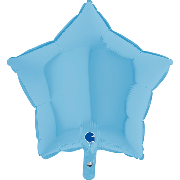 Grabo Foil Balloon Matte Pastel Blue Star 18"
