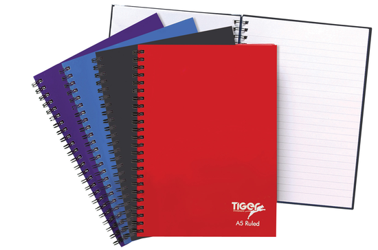 Twin Wire Notebook A5 80 Sheet 5pk
