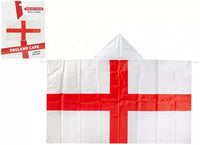 St George's cape party accessory in red and gold, measuring 90x150cm, ideal for costumes and celebrations