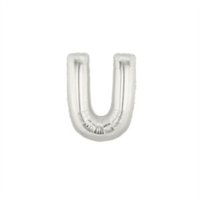 Oaktree Foil Balloon Silver 7" Letter U