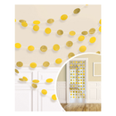 Sunshine Yellow Glitter String Decoration 2.13M