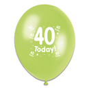 Tiger Feet Age 40 Birthday 10" Balloons 6x8pk