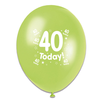 Tiger Feet Age 40 Birthday 10" Balloons 6x8pk