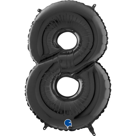 Grabo Foil Balloon Black 26" Number 8