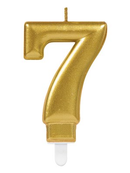 Amscan Party Candle Number 7 Metallic Gold