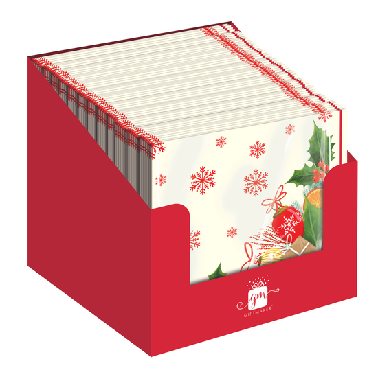 Napkins Christmas Traditional 33cm 20pk