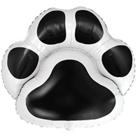 Black Paw Print 30" Large Shape Foil Balloon