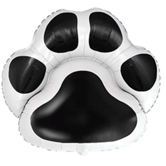 Black Paw Print 30" Large Shape Foil Balloon