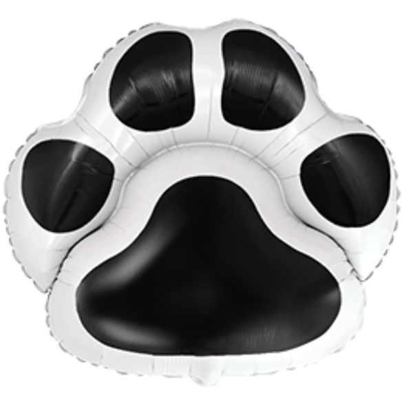 Black Paw Print 30" Large Shape Foil Balloon