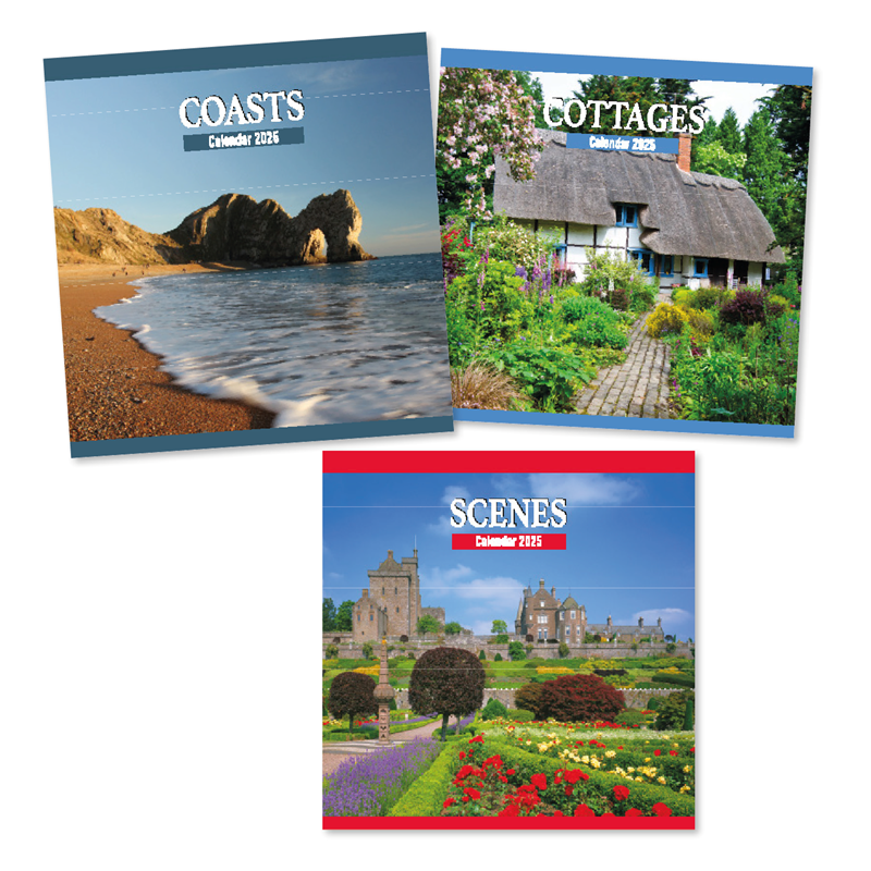 Calendar Square Coasts, Cottages, Scenes 2027 12pk